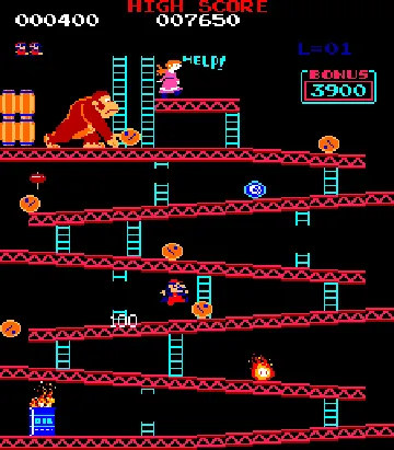 Donkey Kong (Japan set 2) screen shot game playing